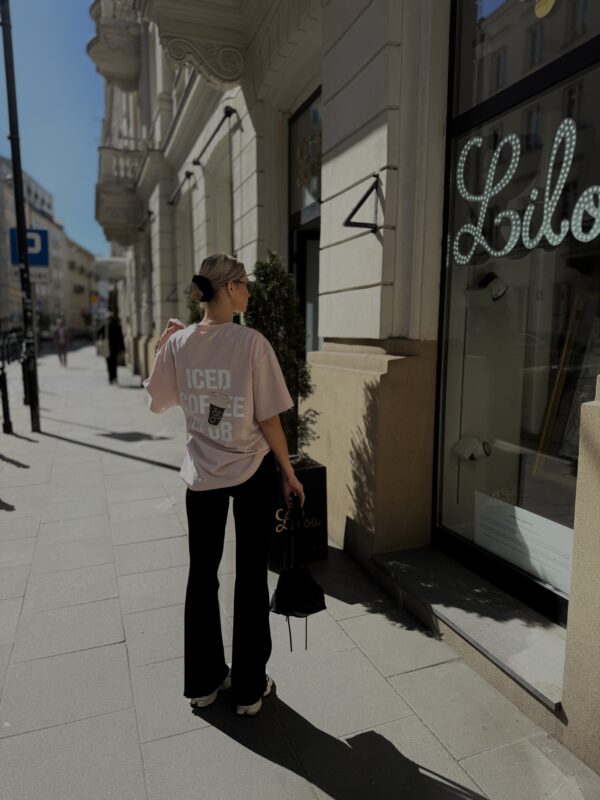 T-shirt ICED COFFEE CLUB różowy