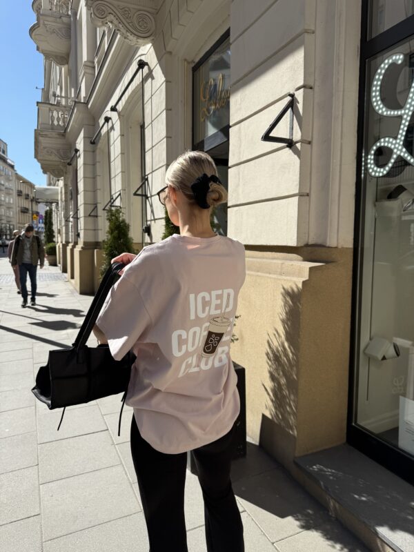 T-shirt ICED COFFEE CLUB różowy