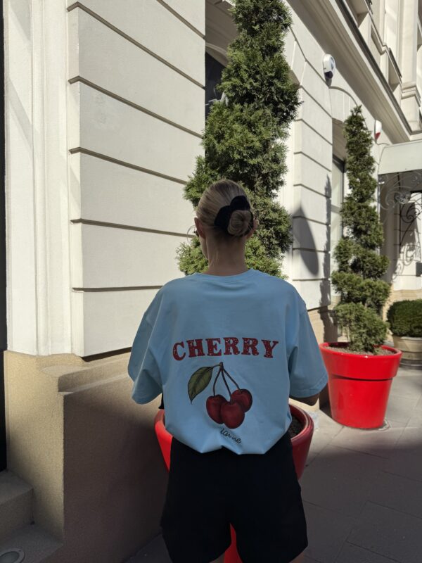 T-shirt CHERRY niebieski