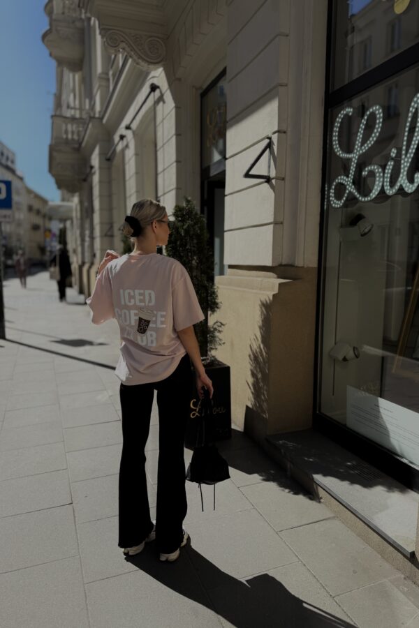 T-shirt ICED COFFEE CLUB różowy